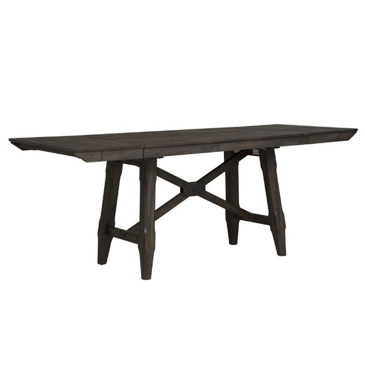 Double Bridge - Trestle Table Set - Dark Brown