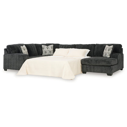 Hollyview - Shadow - 3-Piece Sleeper Sectional