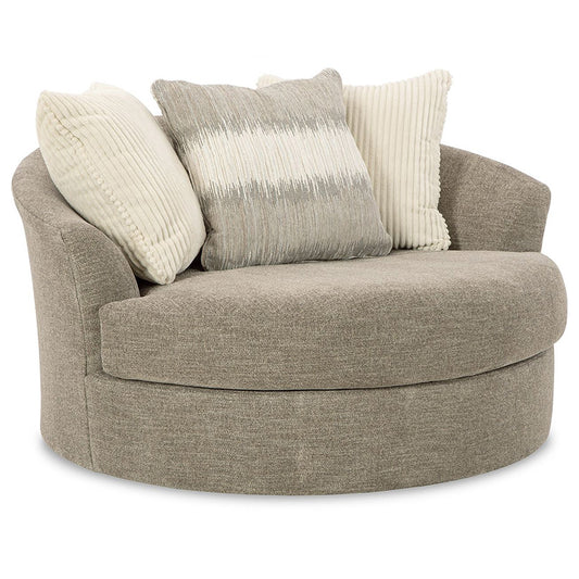 Creswell - Stone - Oversized Swivel Accent Chair