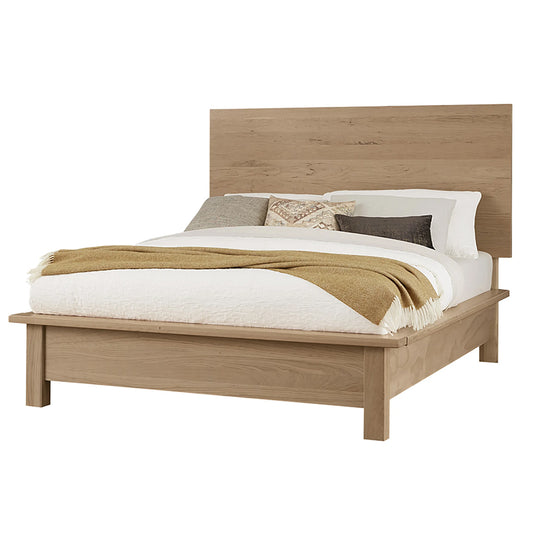 Crafted Cherry - Ben's King Plank Bed With Terrace Footboard - Bleached Cherry