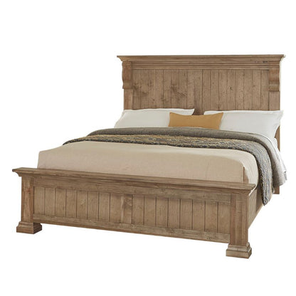 Carlisle - Queen Corbel Bed With Corbel Footboard - Warm Natural