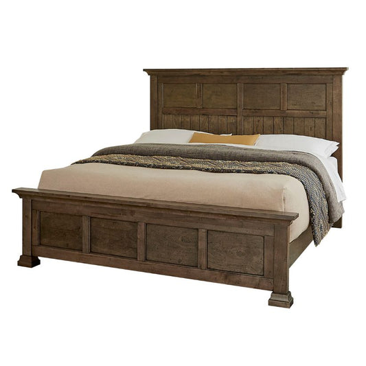 Carlisle - Queen Window Pane Bed With Window Pane Footboard - Dark Sable