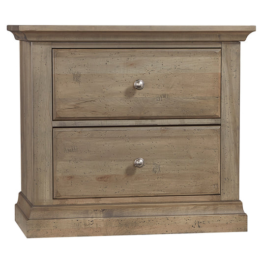 Carlisle - 2-Drawers Nightstand - Natural Grey