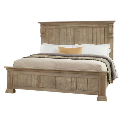 Carlisle - Queen Corbel Bed With Corbel Footboard - Natural Grey