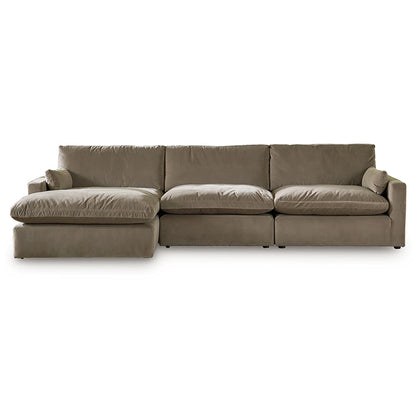 Sophie - Cocoa - 3-Piece Sectional Sofa With Laf Corner Chaise