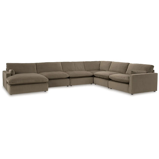 Sophie - Cocoa - 6-Piece Sectional With Laf Corner Chaise