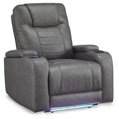 Schooner Rocks - Slate - Power Recliner / Adj Headrest