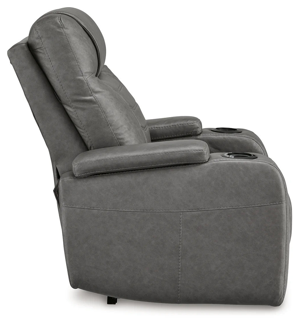 Schooner Rocks - Slate - Power Recliner / Adj Headrest-4