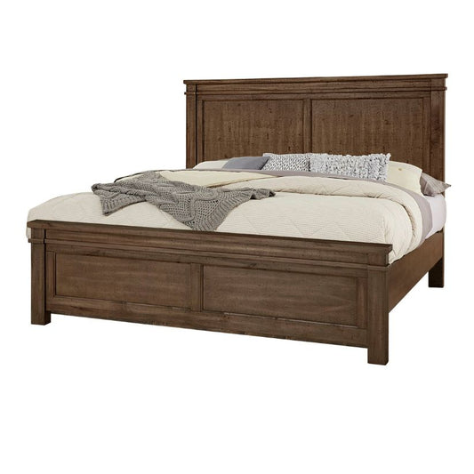 Cool Rustic - California King Mansion Bed With Mansion Footboard - Mink