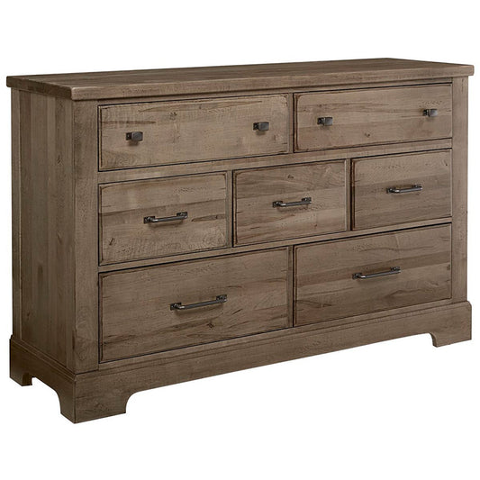 Cool Rustic - 7-Drawers Dresser - Stone Grey