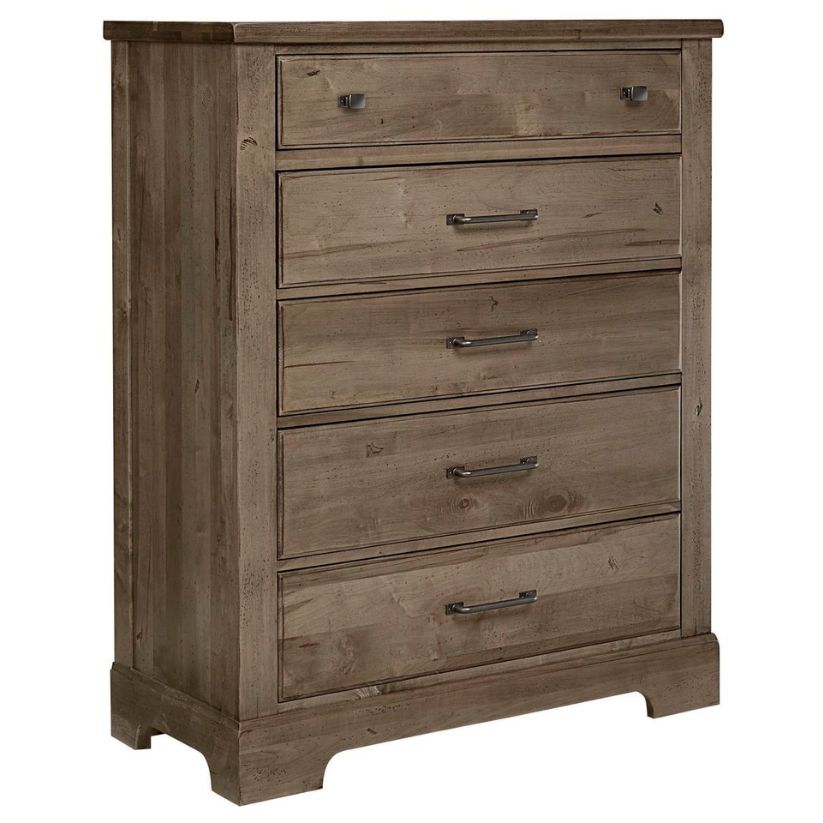 Cool Rustic - 5-Drawers Chest - Stone Grey