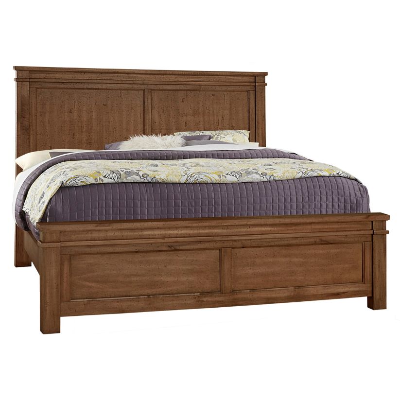 Cool Rustic - Queen Mansion Bed With Mansion Footboard - Amber