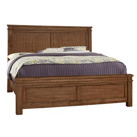 Cool Rustic - King Mansion Bed With Mansion Footboard - Amber