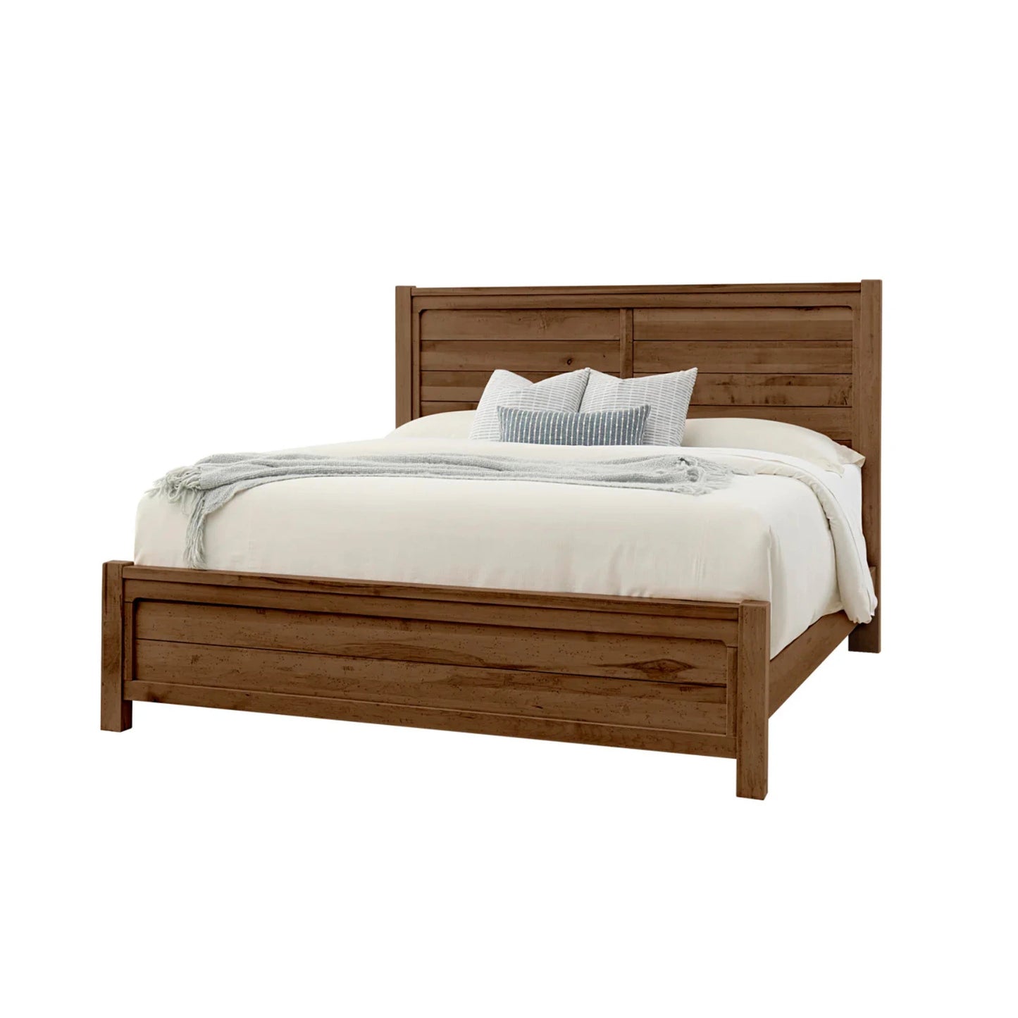 Cool Rustic - King Plank Bed - Amber