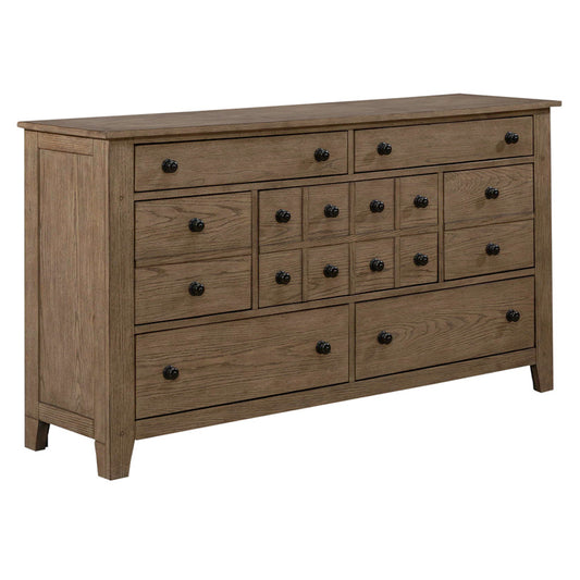 Grandpas Cabin - 7 Drawers Dresser - Light Brown