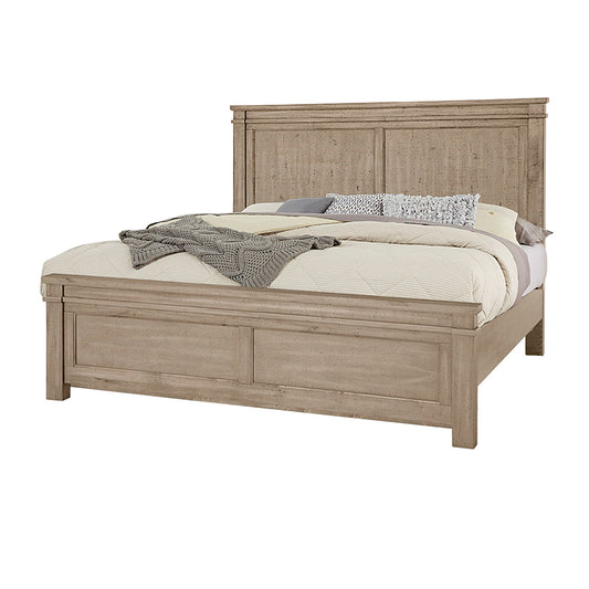 Cool Rustic - Queen Mansion Bed With Mansion Footboard - Clear Maple