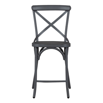Vintage Series - X Back Counter Chair - Gray