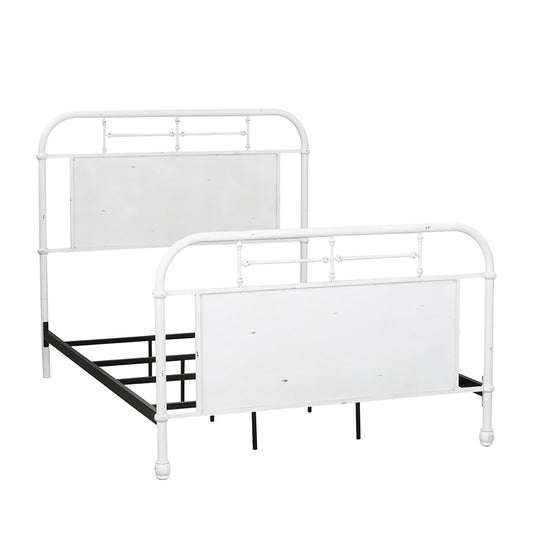 Vintage Series - Twin Metal Bed - Antique White