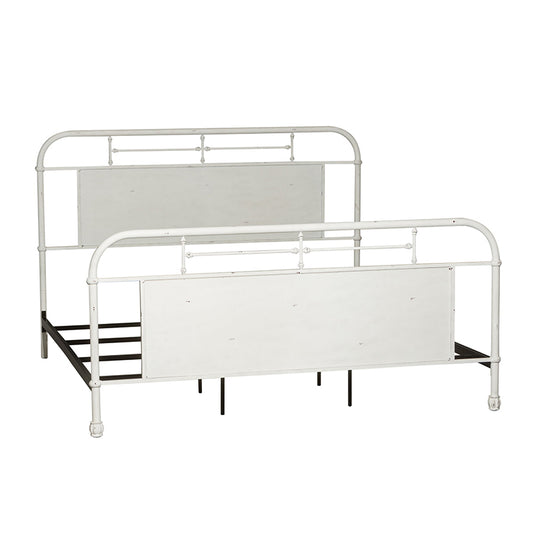 Vintage Series - Queen Metal Bed - Antique White