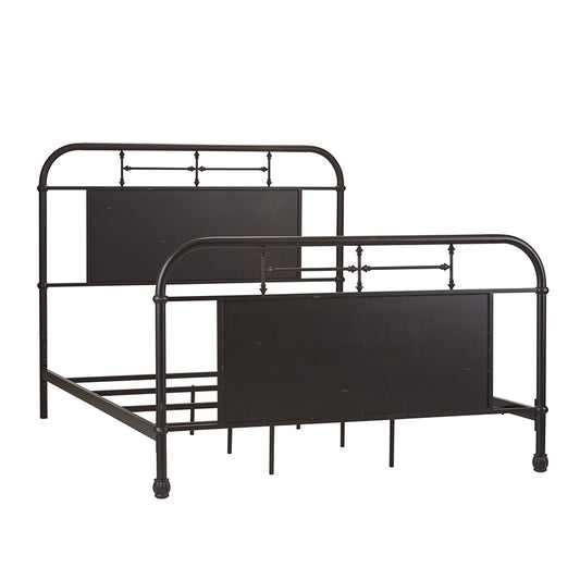 Vintage Series - Queen Metal Bed - Black