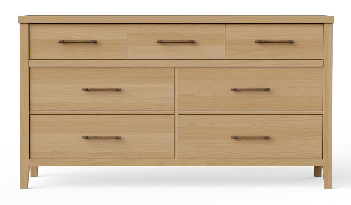 Pure Maple - 7 Drawer Dresser - Natural Maple