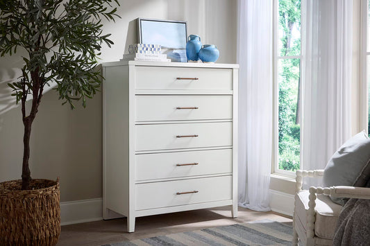 Pure Maple - 5 Drawer Chest - Cottage White