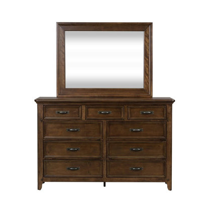 Saddlebrook - Dresser & Mirror - Dark Brown