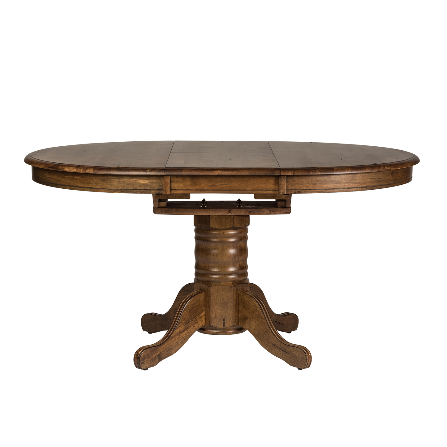 Carolina Crossing - 5 Piece Pedestal Table Set - Dark Brown