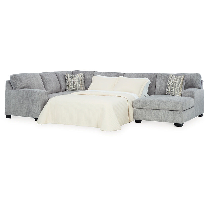 Pembrey - Pewter - 3-Piece Sleeper Sectional