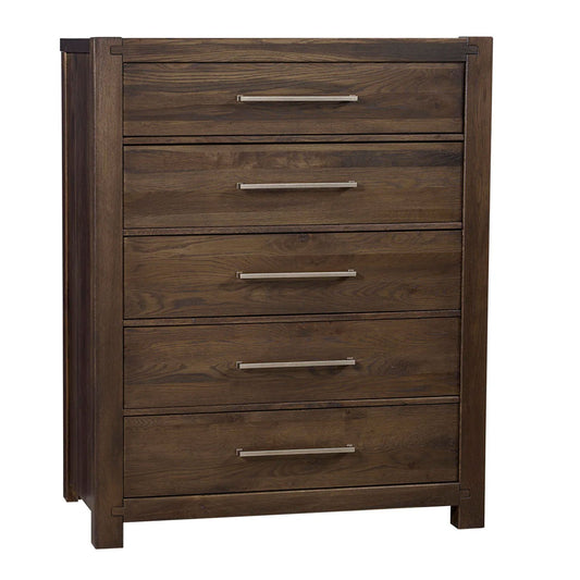 Joinery - 5 Drawer Chest - Espresso Oak