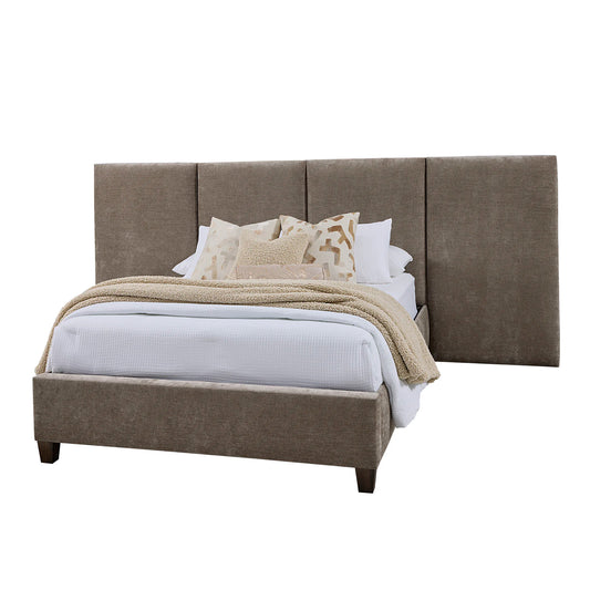 Joinery - King Upholstered Wall Bed - Brindle Gray / Natural Oak