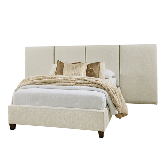 Joinery - Queen Upholstered Wall Bed - Labradoodle / Washed White Oak