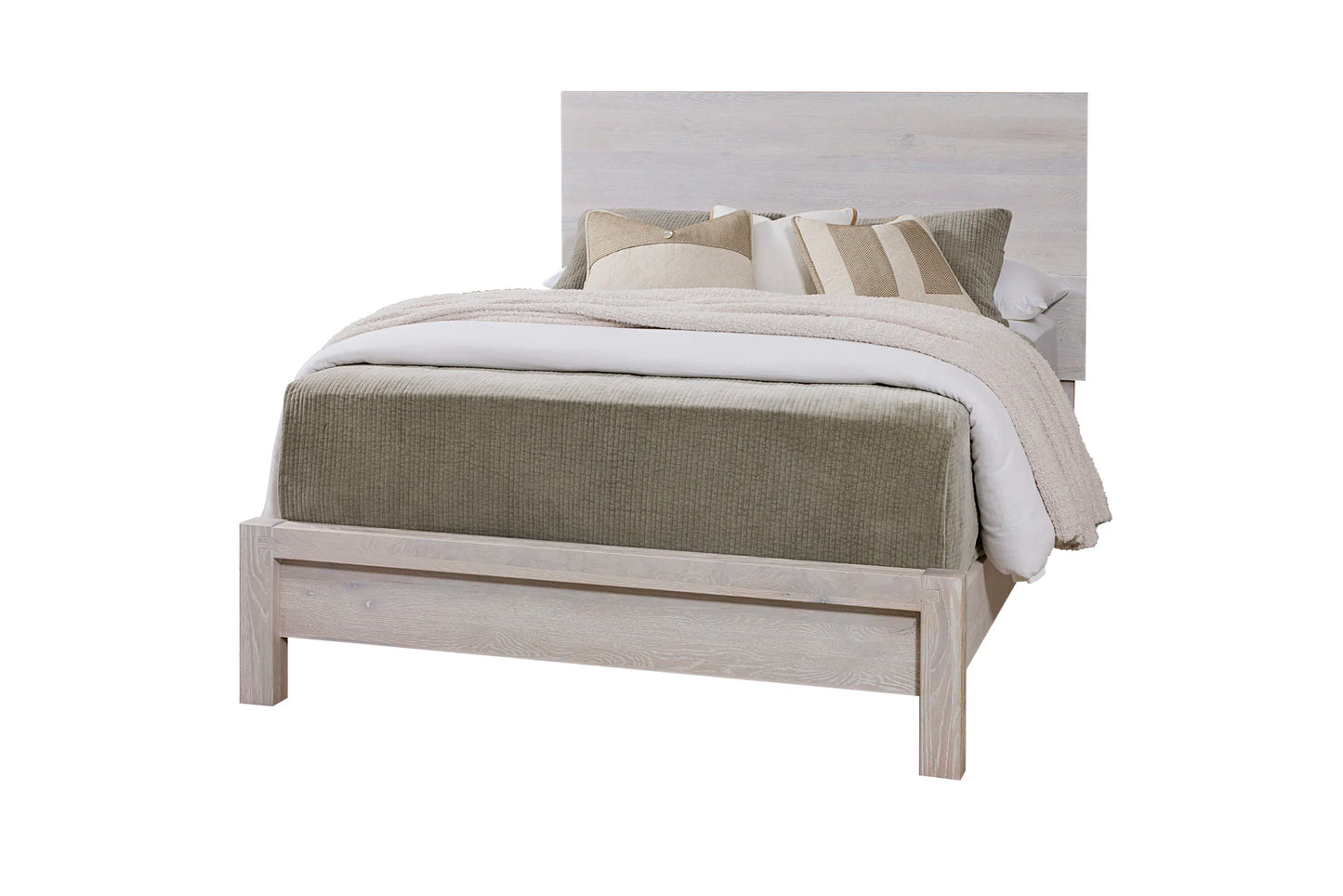 Joinery - King Plank Bed - Washed White Oak