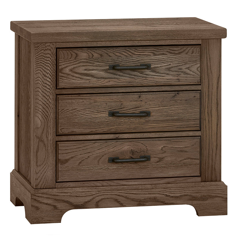 Yosemite - Nightstand - 3 Drawers - Dark Brown