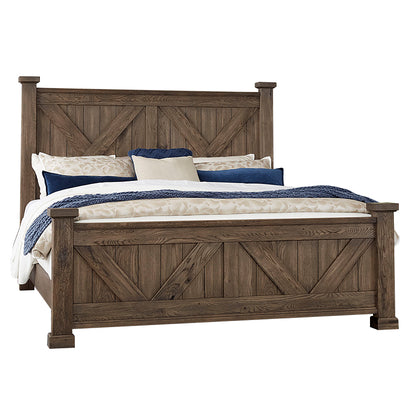 Yosemite - Queen X Bed With X Footboard - Dark Brown