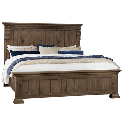 Yosemite - KIng Corbel Bed With Corbel Footboard - Dark Brown