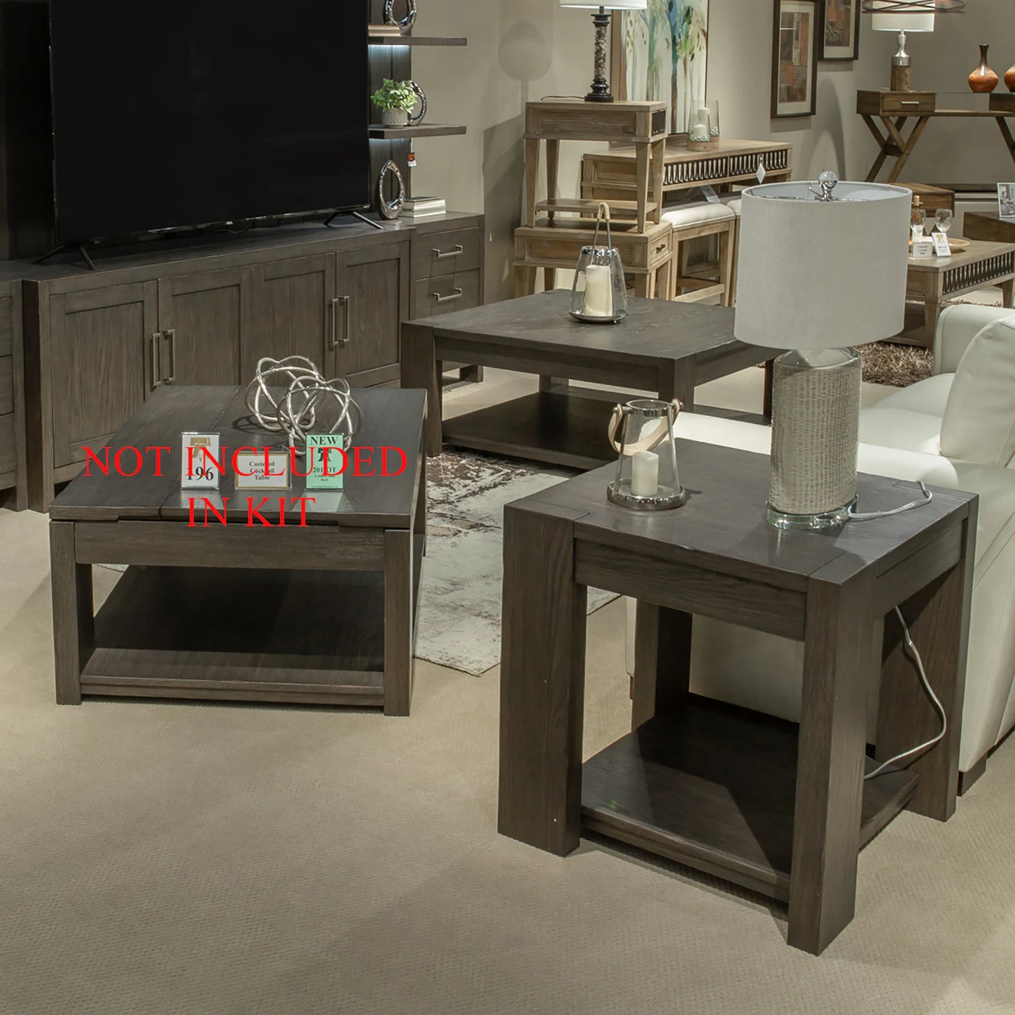 Lennox Hill - Opt 3 Piece Set (1 Cocktail 2 End Tables) - Dark Brown