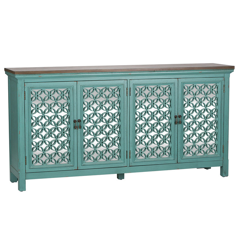 Kensington - 4 Door Accent Cabinet - Blue