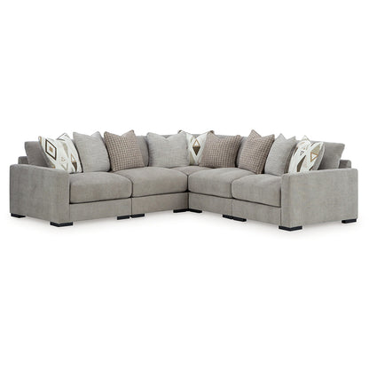 Aslan Court - Pebble - 5-Piece Sectional