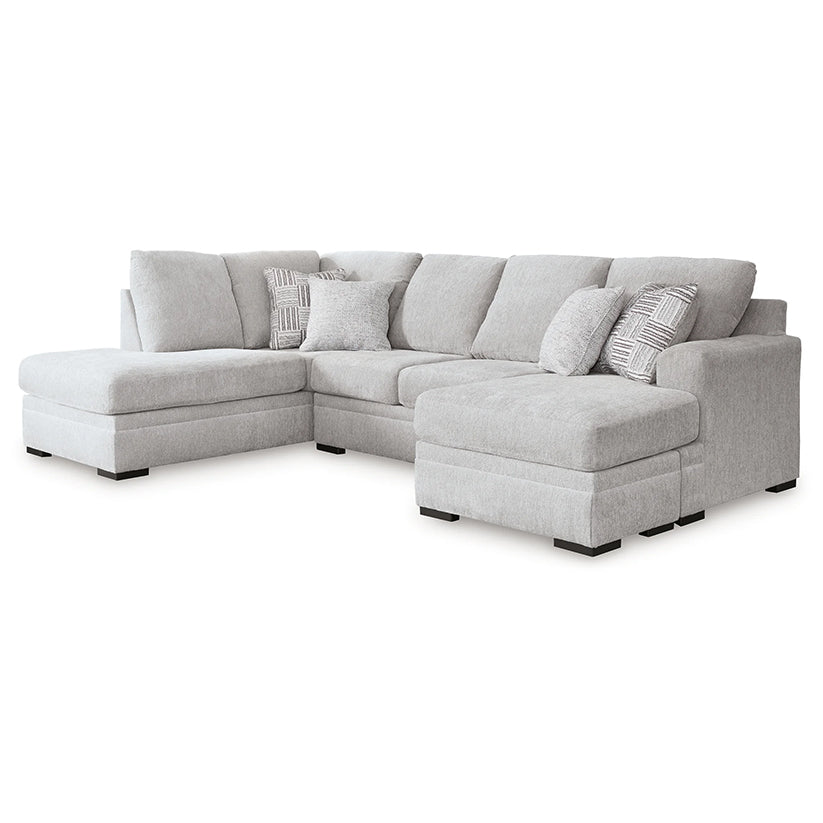 Gabyleigh - Nickel - 2-Piece Sectional With Raf Chaise