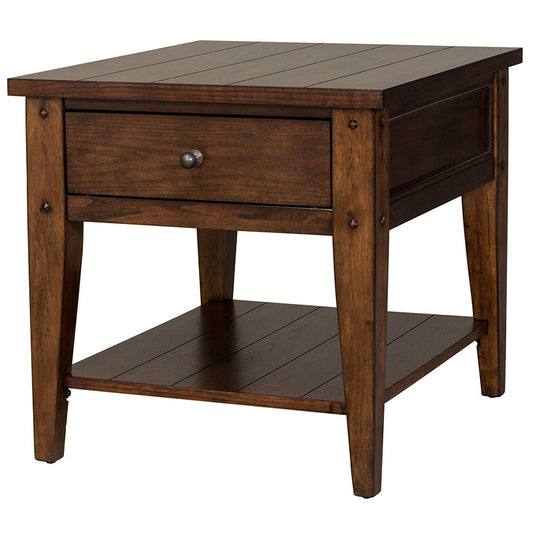 Lake House - End Table - Rustic Brown