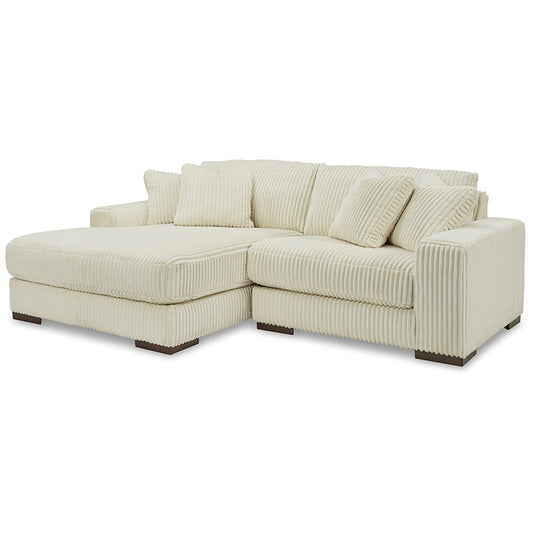 Lindyn - Ivory - Left Arm Facing Corner Chaise 2 Pc Sectional