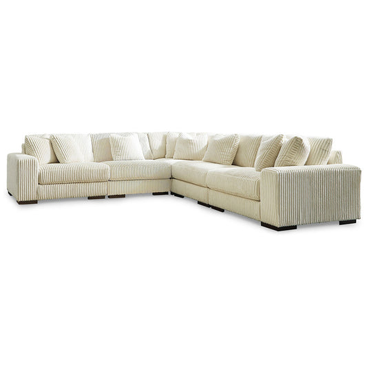 Lindyn - Ivory - Corner Chairs 5 Pc Sectional