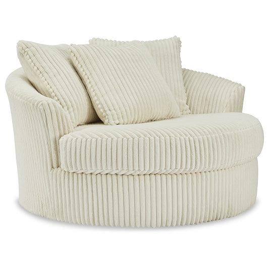 Lindyn - Beige - Oversized Swivel Accent Chair