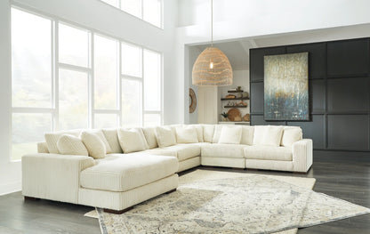 Lindyn - Ivory - 6-Piece Sectional With LAF Corner Chaise