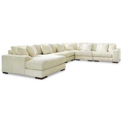 Lindyn - Ivory - 6-Piece Sectional With LAF Corner Chaise