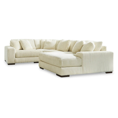 Lindyn - Ivory - 4-Piece Sectional With Raf Corner Chaise