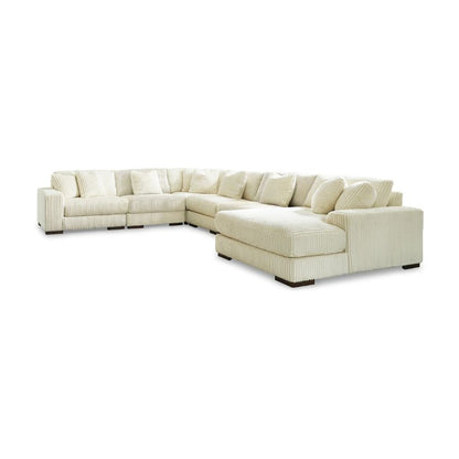 Lindyn - Ivory - 6-Piece Sectional With RAF Corner Chaise
