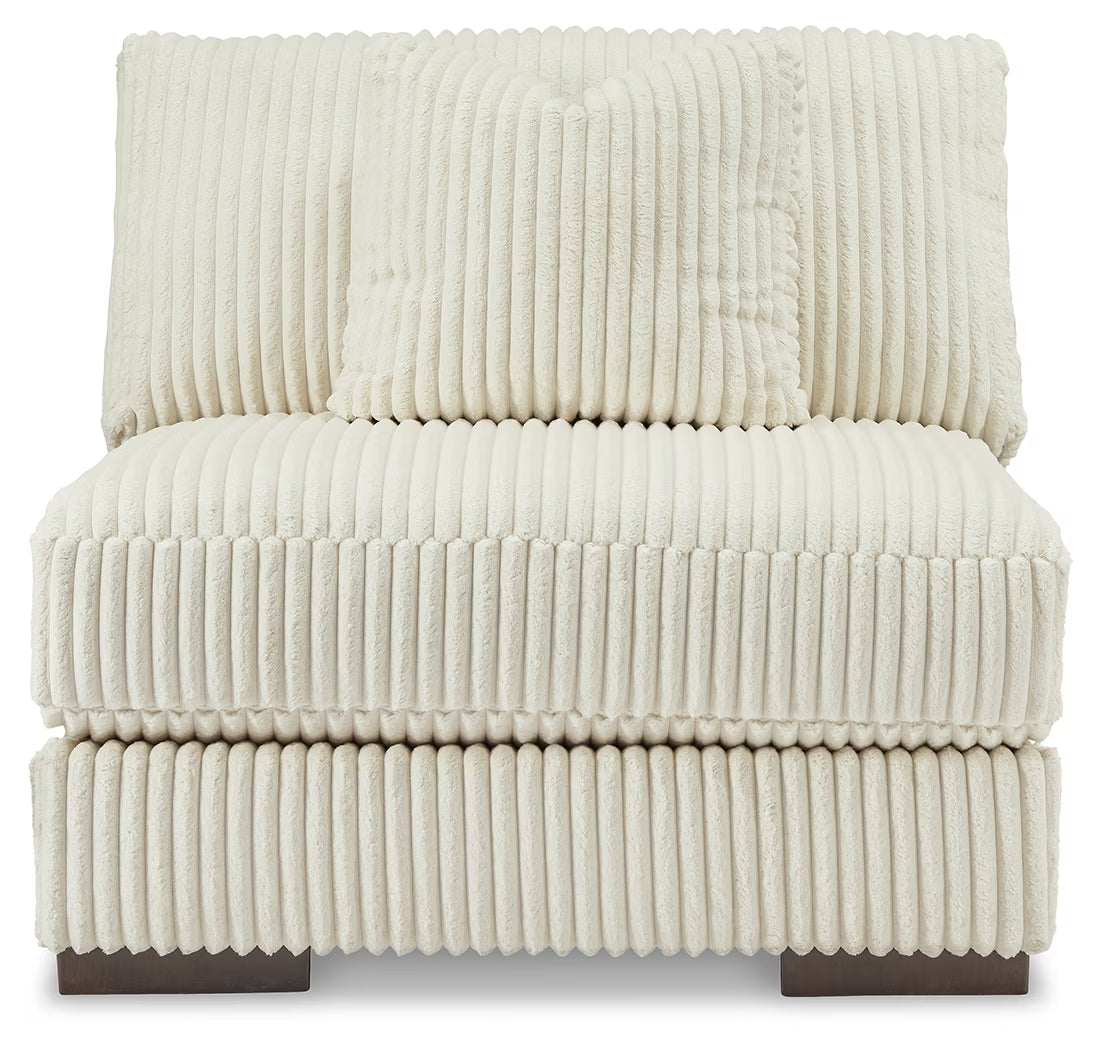 Lindyn - Ivory - 6-Piece Sectional With 3 Armless Chairs