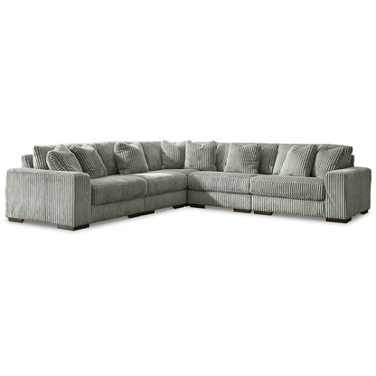 Lindyn - Fog - Corner Chairs 5 Pc Sectional